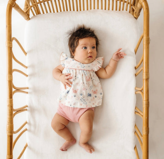 Crabby Cove Diaper Set - Dusty Rose