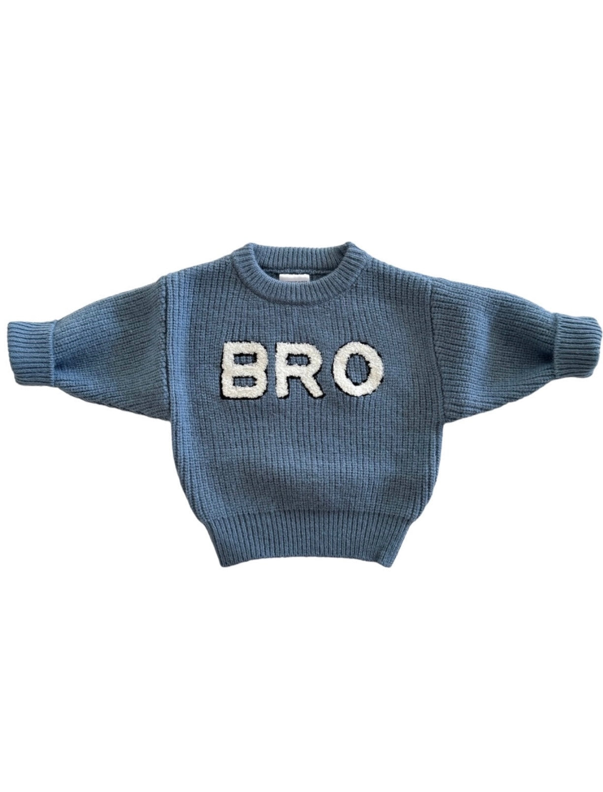 "Bro" Knit Sweater | Blue