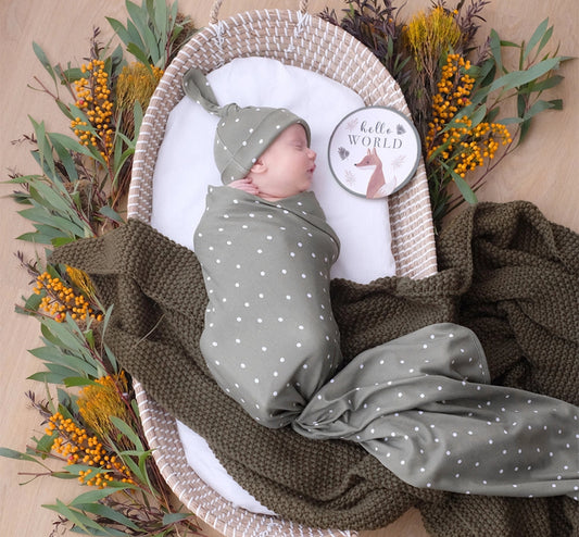 Hello World Gift Set - Olive Spots