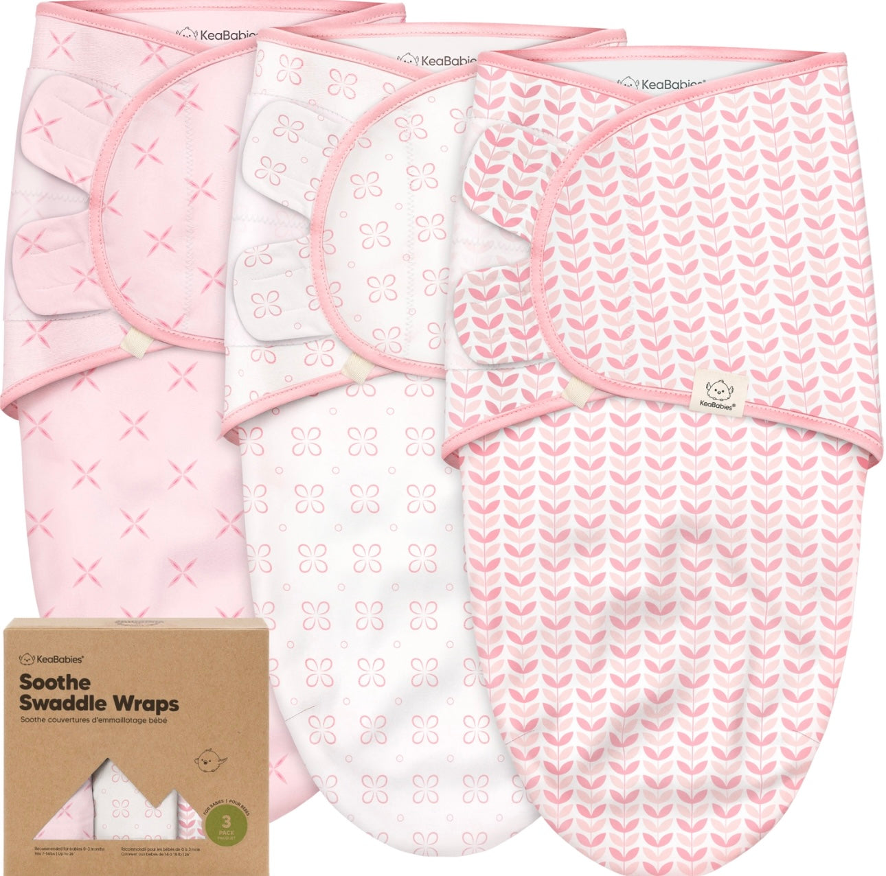 3pk Soothe Baby Swaddles - Sleep Sack for Newborns 0-3 Months