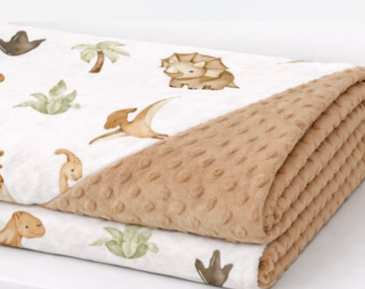 Baby Dino Minky Blanket