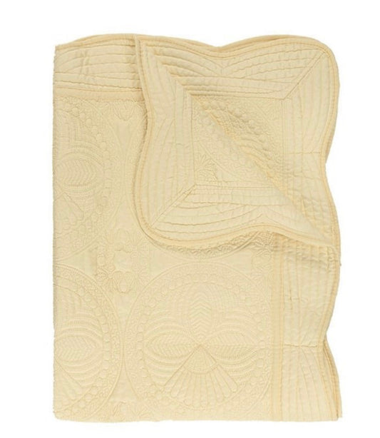 Heirloom Baby Quilt Blanket - Yellow