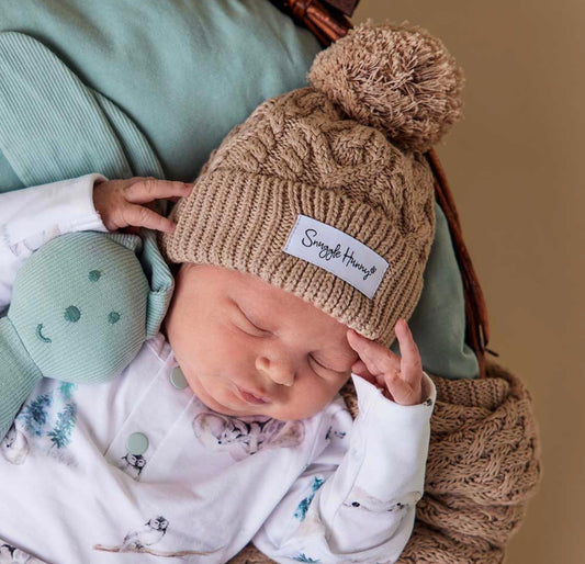 Hazelnut Organic Baby Knit Beanie