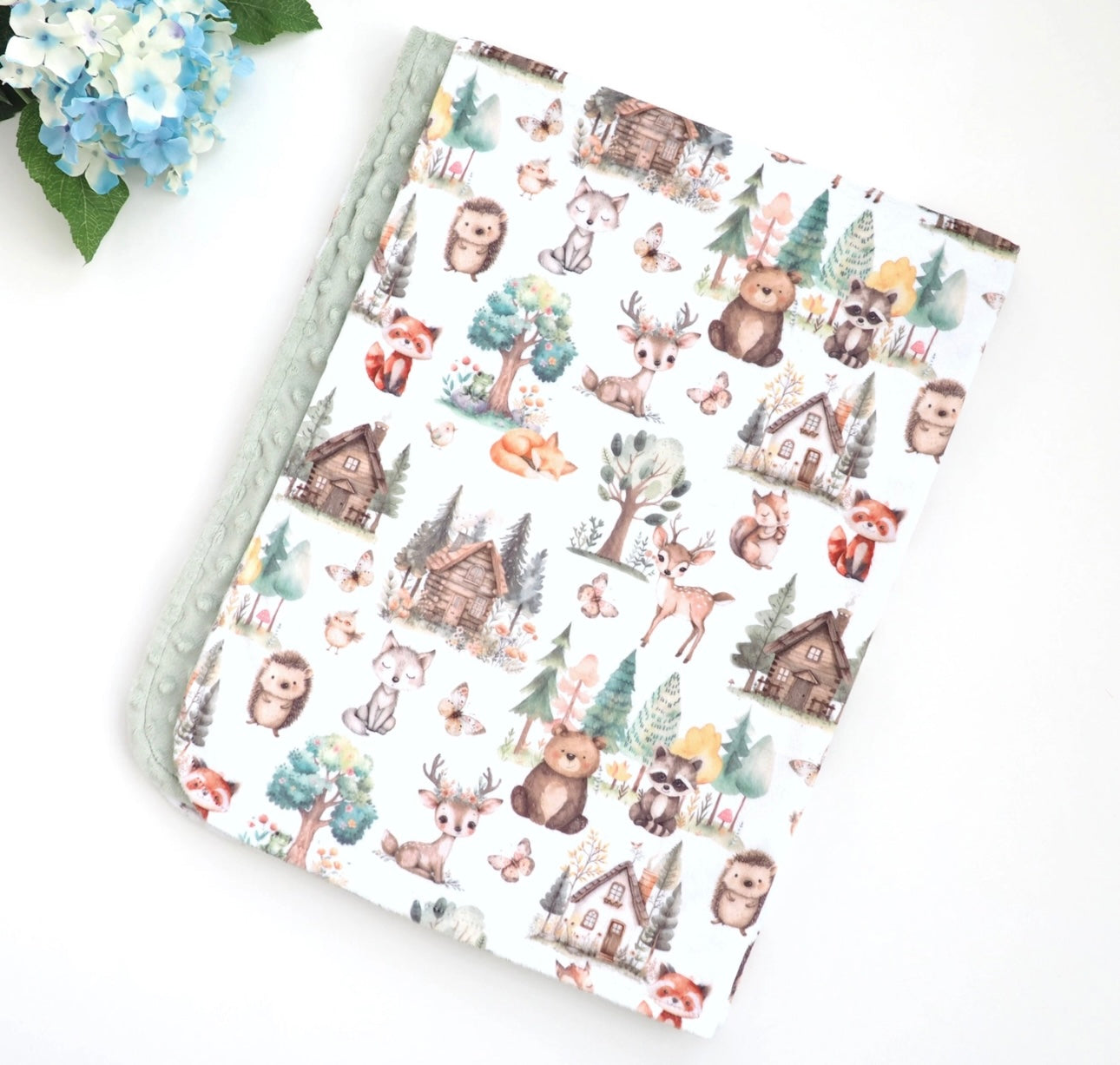 Woodsy Woodland Baby & Toddler Minky Blanket