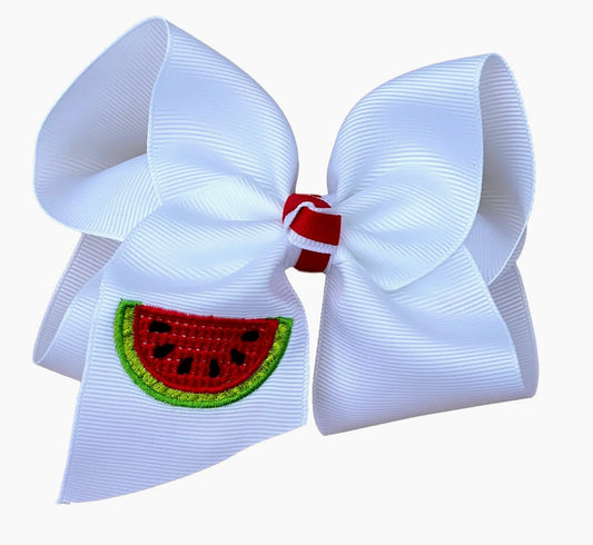 Watermelon Embroidered Baby Headband 5”