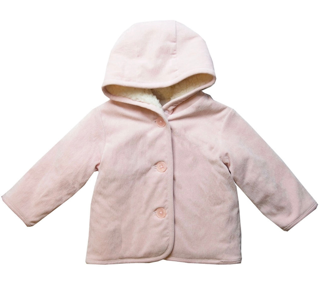 Pink Corduroy Hooded Jacket