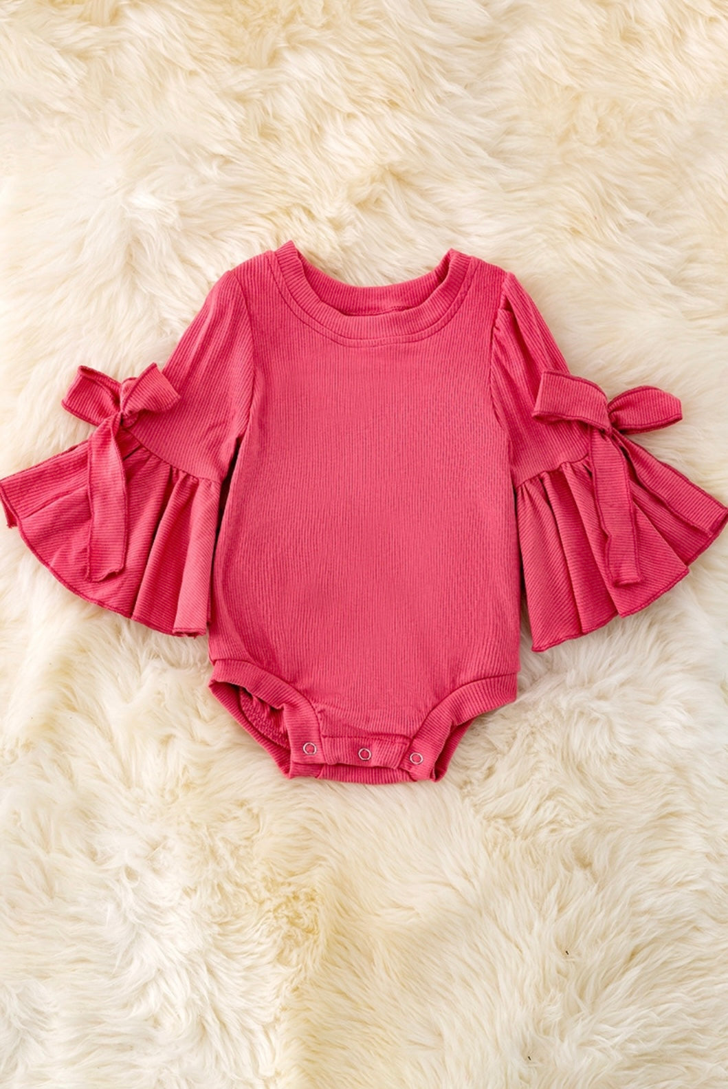 Cameo Bubble Sleeve Baby Onesie