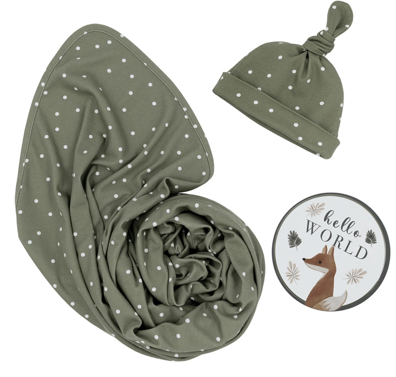 Hello World Gift Set - Olive Spots