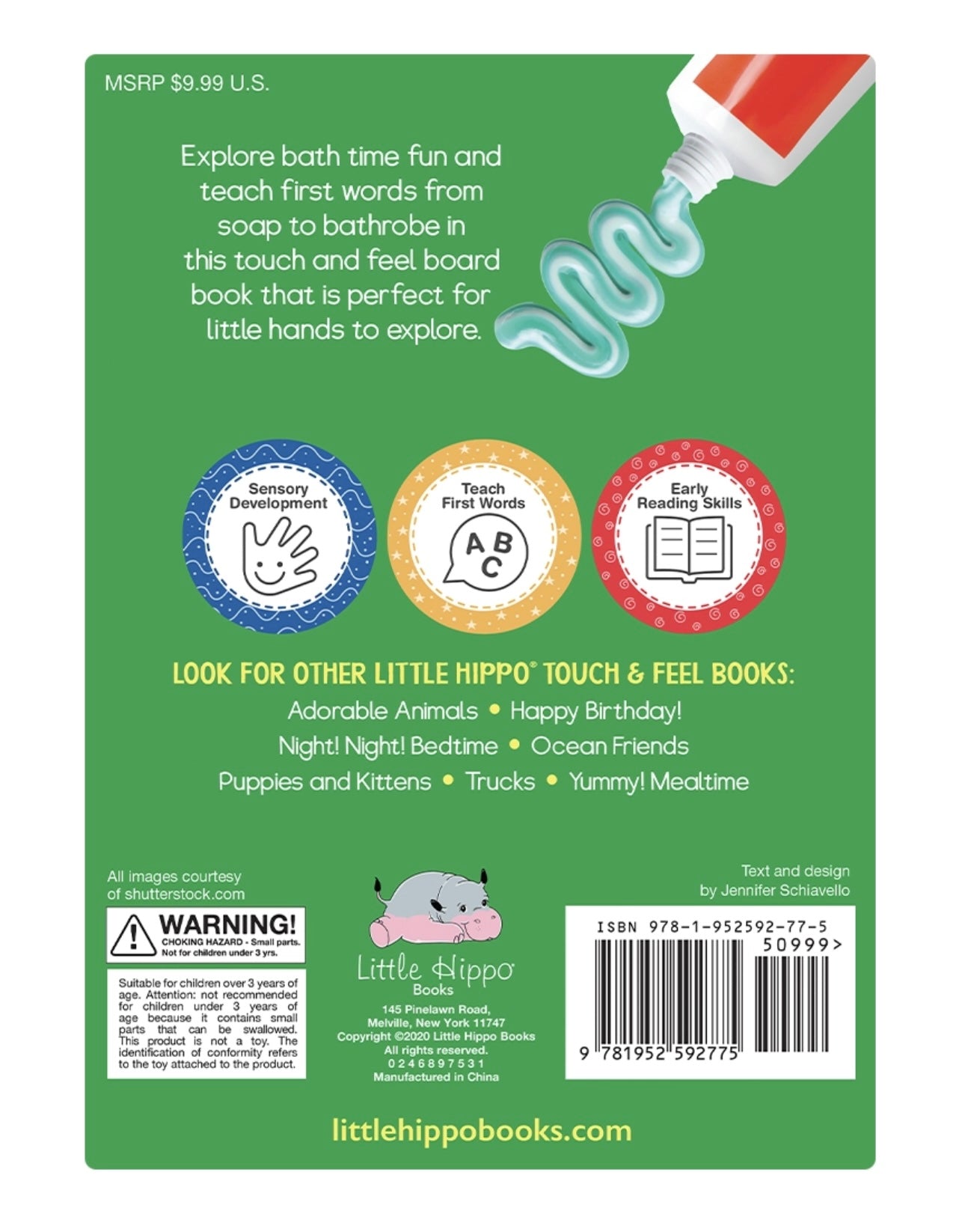 Splish! Splash! Bath Time Touch & Feel Sensory Book