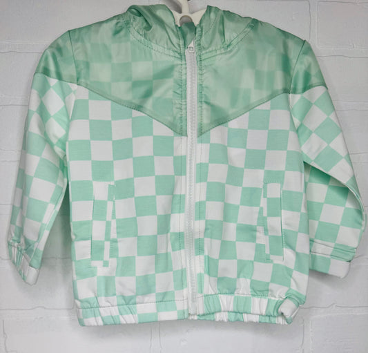 Green Checkered Windbreaker