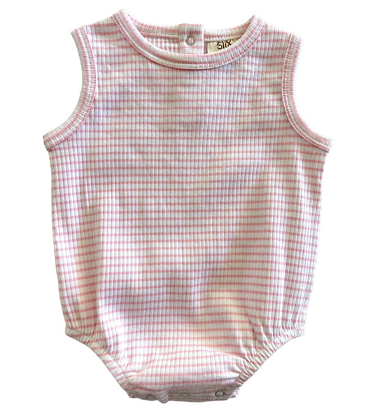 Pink Stripe Organic Ribbed Dune Bubble