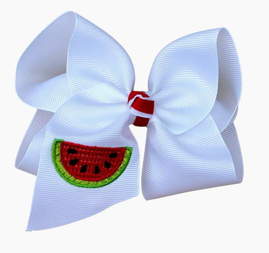 Watermelon Embroidered Baby Headband 4”