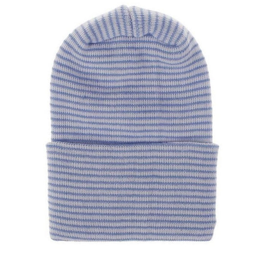 Newborn Hospital Hat - Gender Reveal- Monogram - Blue