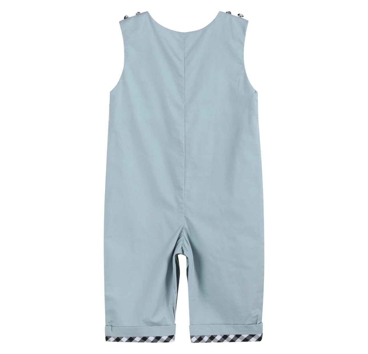 Grey Halloween Smocked Overalls