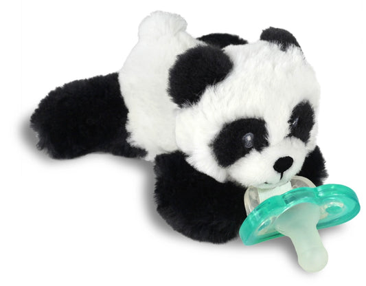 RaZbuddy Panda Paci/Teether Holder with Pacifier