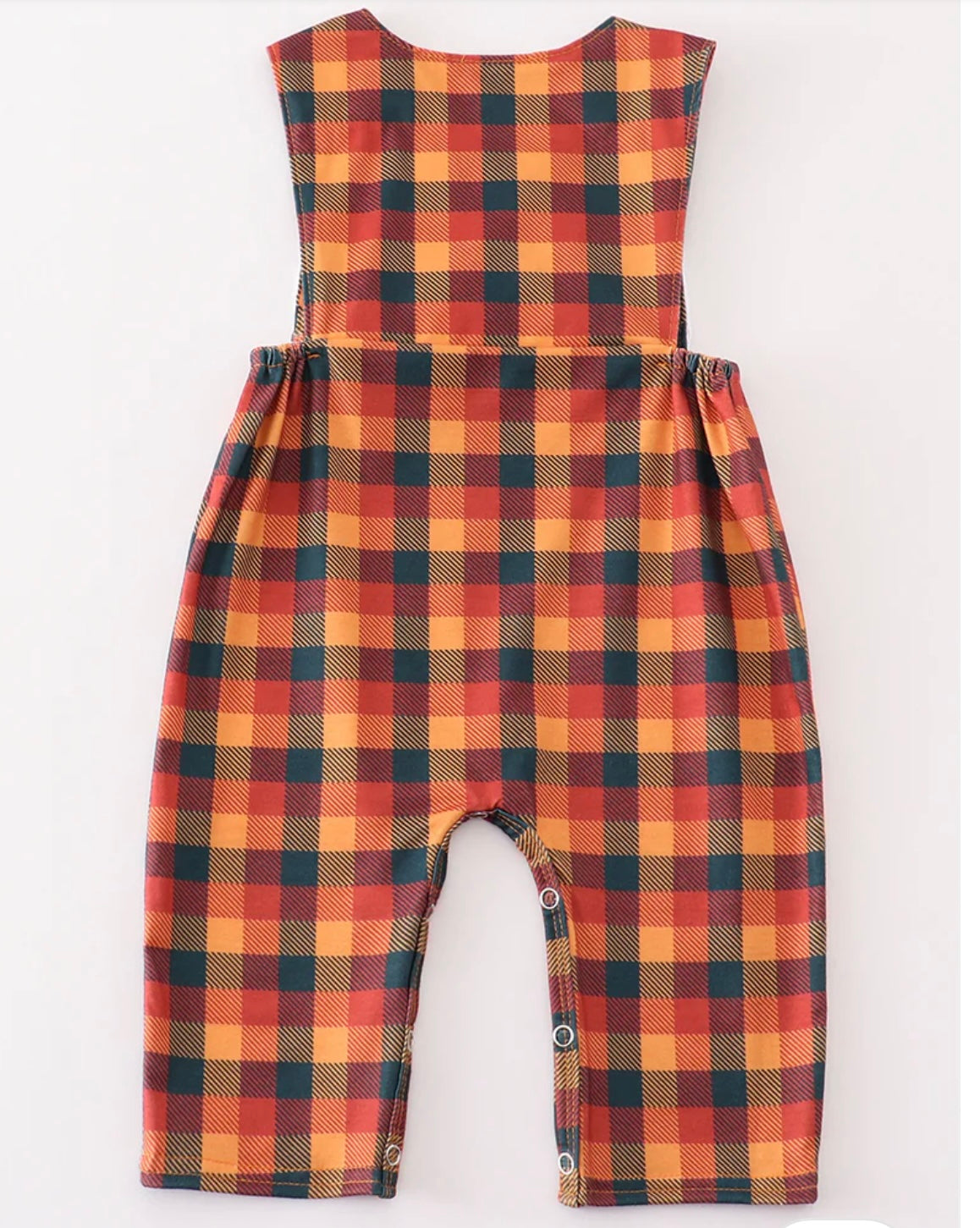 Orange Turkey Embroidered Plaid JonJon
