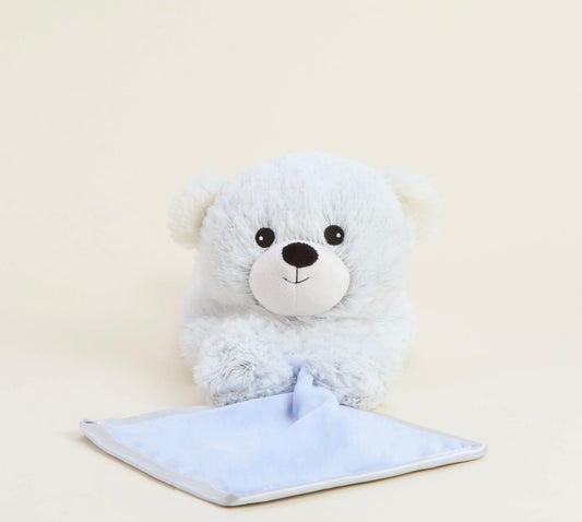 Blue Marshmallow Warmies Bear Blanket