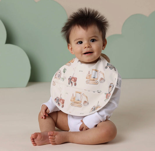 Diggers & Tractors Snuggle Bib