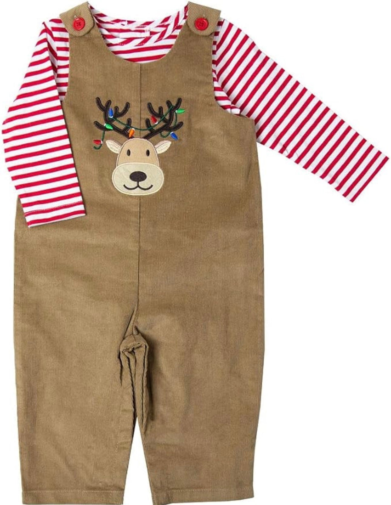 Brown Corduroy Overall Set