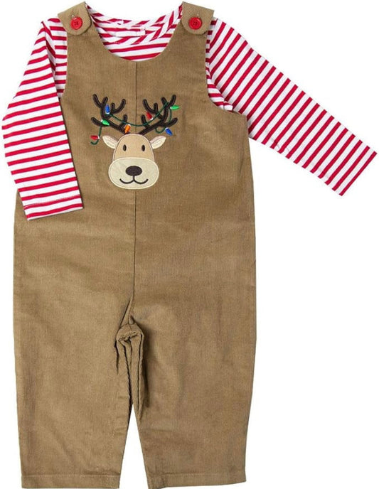 Brown Corduroy Overall Set