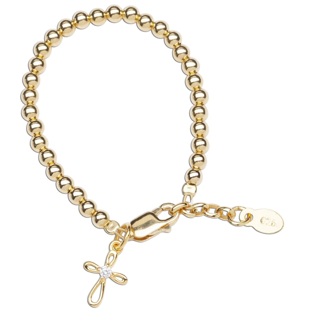 14K Gold-Plated Cross Bracelet