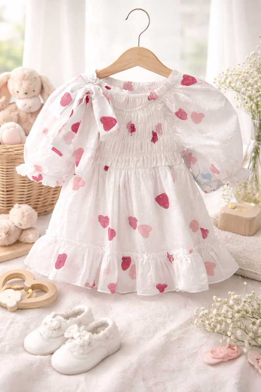 Cotton Heart Baby Romper