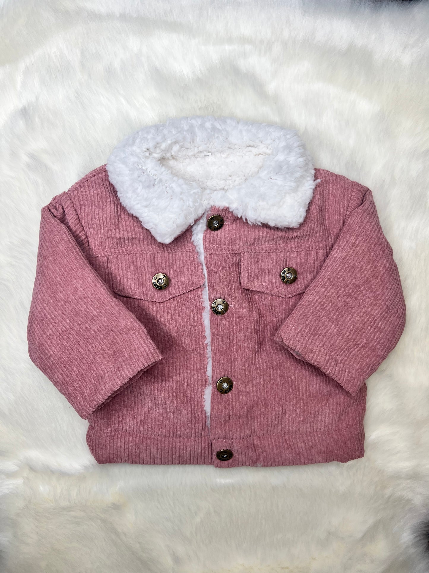 Pink Corduroy Coat