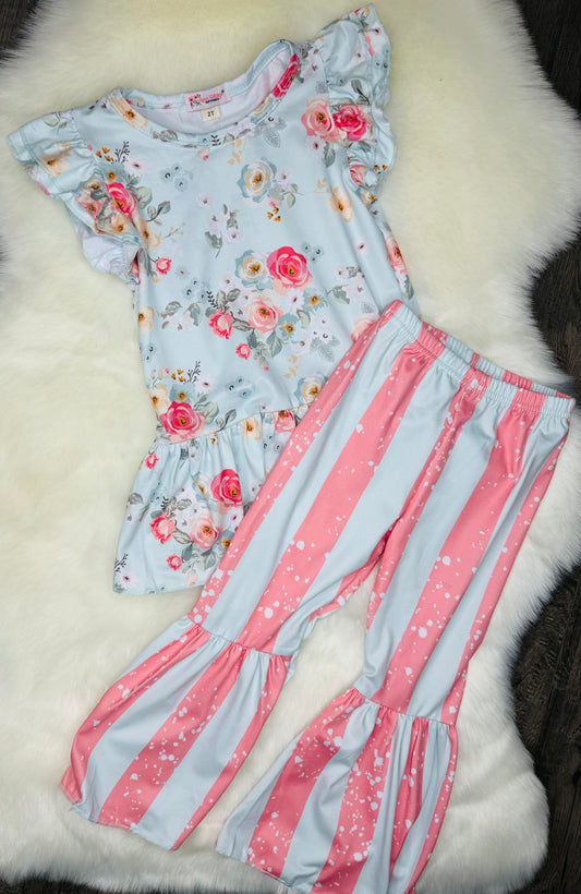 Aqua Blooms Girls Set