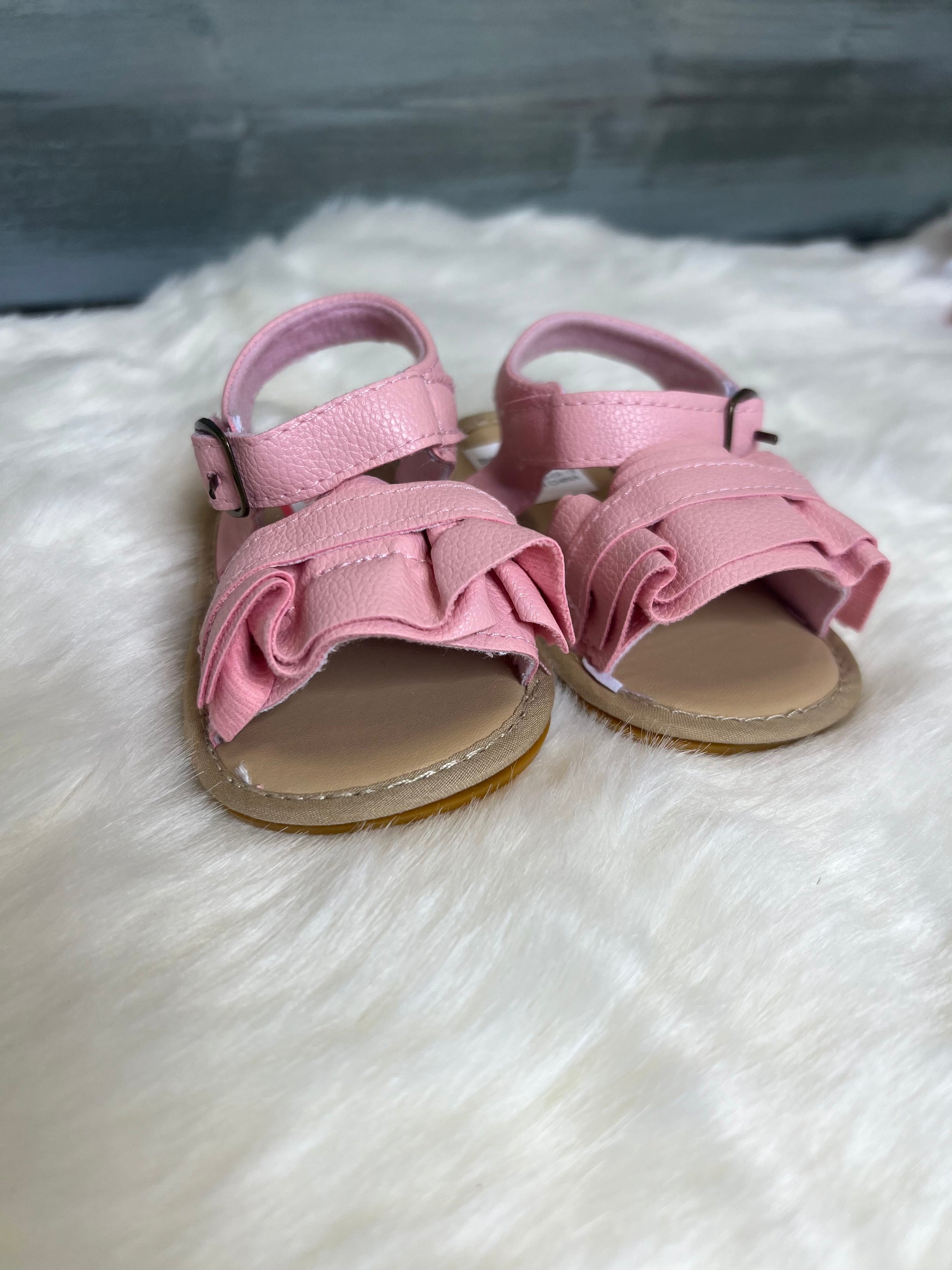 Pink Ruffle Sandals