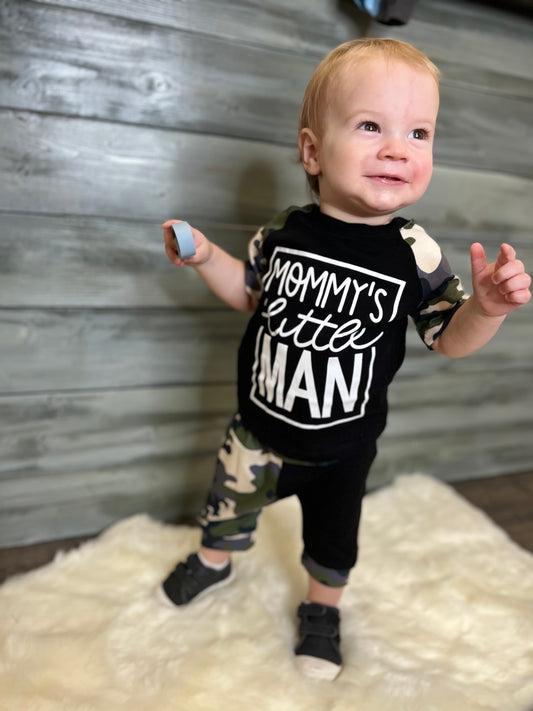 “Mommy’s Little Man” Camo Set
