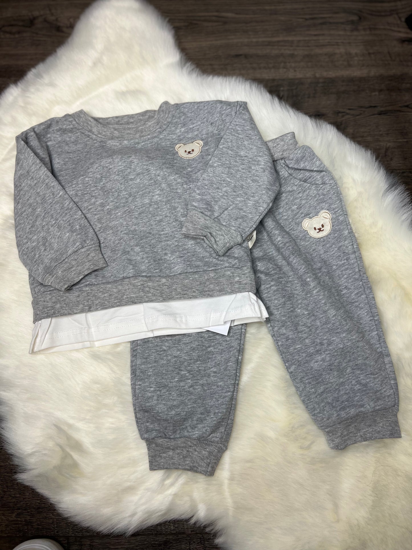 Teddy Bear Sweatsuit | Grey