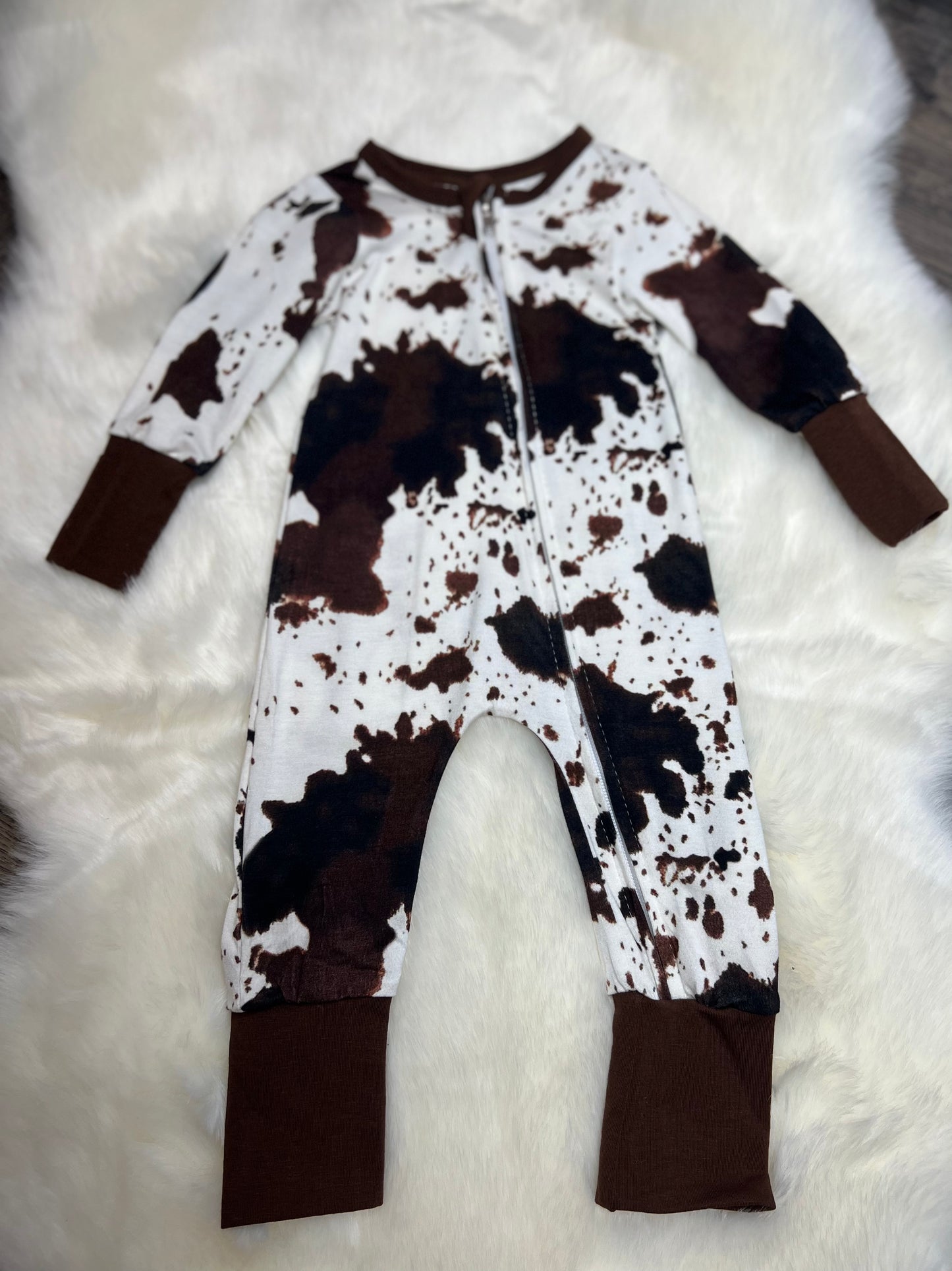 Cow Print Bamboo Onesie